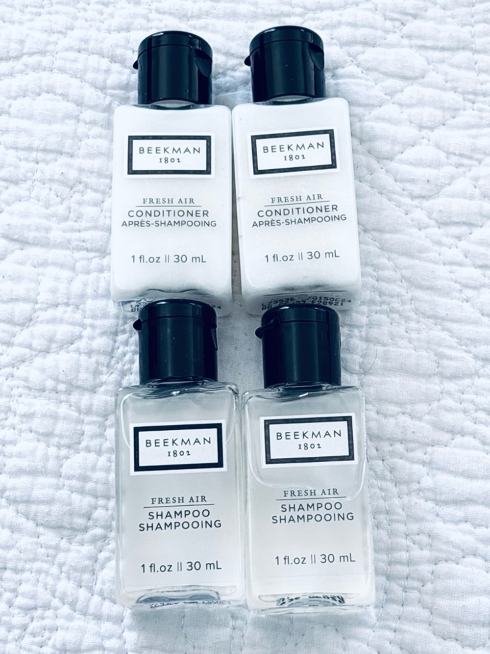 ❗️Beekman 1802 Fresh Air set of 4 Shampoo & Conditioner Bottles